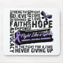 Hodgkin's Lymphoma Collage - Fight Like a Girl Mouse Pad