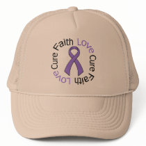 Hodgkin's Lymphoma Faith Love Cure hats by shopforawareness Hodgkin's Lymphoma Faith Love Cure hats