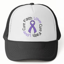 Hodgkin's Lymphoma Faith Love Cure hats by shopforawareness Hodgkin's Lymphoma Faith Love Cure hats