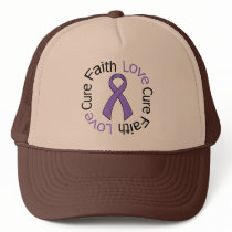 Hodgkin's Lymphoma Faith Love Cure hats by shopforawareness Hodgkin's Lymphoma Faith Love Cure hats