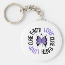 Hodgkin's Lymphoma Faith Love Cure Keychains
