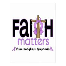 Hodgkins Lymphoma Faith Matters Cross 1 Post Card