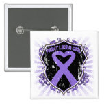 Hodgkin's Lymphoma Fight Like A Girl Armor buttons