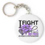 Hodgkins Lymphoma Fight Like A Girl Best Friend 11 Keychain