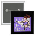 Hodgkin's Lymphoma Fight Like A Girl Boxer buttons