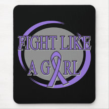 Hodgkins Lymphoma Fight Like A Girl Circular Mousepad