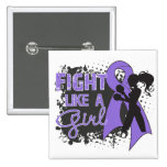 Hodgkin's Lymphoma Fight Like A Girl Grunge buttons
