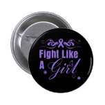 Hodgkin's Lymphoma Fight Like A Girl Ornate buttons