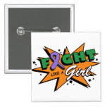 Hodgkin's Lymphoma Fight Like A Girl POW! buttons