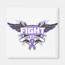 Hodgkins Lymphoma Fight Like a Girl Wings.png Magnet