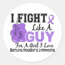 Hodgkins Lymphoma Fight Like A Guy 15 Sticker