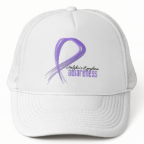 Hodgkins Lymphoma Grunge Ribbon hats