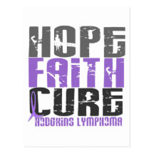 Hodgkin's Lymphoma HOPE FAITH CURE 1 Post Card