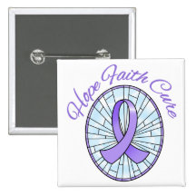 Hodgkin's Lymphoma Hope Faith Cure Pinback Buttons