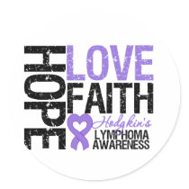 Hodgkin's Lymphoma HOPE LOVE FAITH stickers