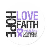 Hodgkin's Lymphoma HOPE LOVE FAITH stickers
