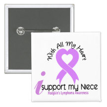 Hodgkins Lymphoma I Support My Niece Button