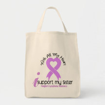 Hodgkins Lymphoma I Support My Sister Canvas Bag