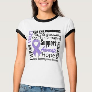 Hodgkins Lymphoma I Wear Violet Ribbon TRIBUTE shirt