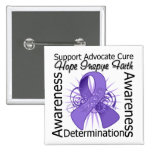 Hodgkins Lymphoma Inspirations Spiral Ribbon Pinback Button