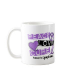 Hodgkin's Lymphoma PEACE LOVE CURE 1 Coffee Mug