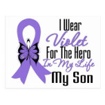 Hodgkins Lymphoma Ribbon My Hero My Son postcards
