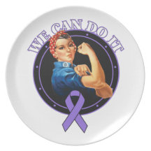 Hodgkins Lymphoma - Rosie The Riveter - We Can Do Party Plates