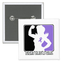 Hodgkin's Lymphoma Strength Fight Like A Girl Button