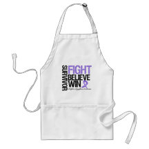 Hodgkins Lymphoma Survivor Fight Believe Win Motto Aprons