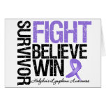 Hodgkins Lymphoma Survivor Fight Believe Win Motto cards
