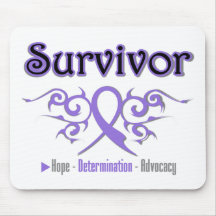 Hodgkins Lymphoma Survivor Tribal Ribbon Mousepads