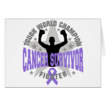 Hodgkins Lymphoma Tough World Champion Survivor Greeting Card