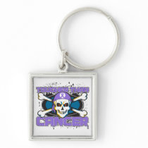 Hodgkin's Lymphoma Tougher Than Cancer Skull Keychains