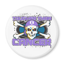 Hodgkin's Lymphoma Tougher Than Cancer Skull Fridge Magnets