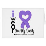 Hodgkins Lymphoma Violet Heart Support Daddy Greeting Card