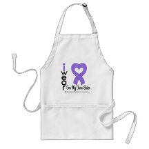Hodgkins Lymphoma Violet Heart Support Twin Sister Apron