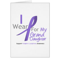 Hodgkin's Lymphoma Violet Ribbon Granddaughter cards