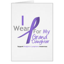 Hodgkin's Lymphoma Violet Ribbon Granddaughter Cards