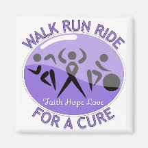 Hodgkin's Lymphoma Walk Run Ride For A Cure Fridge Magnet
