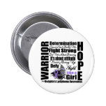 Hodgkins Lymphoma Warrior Fight Slogans buttons