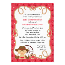 Hoedown Couples Baby Shower Invitation