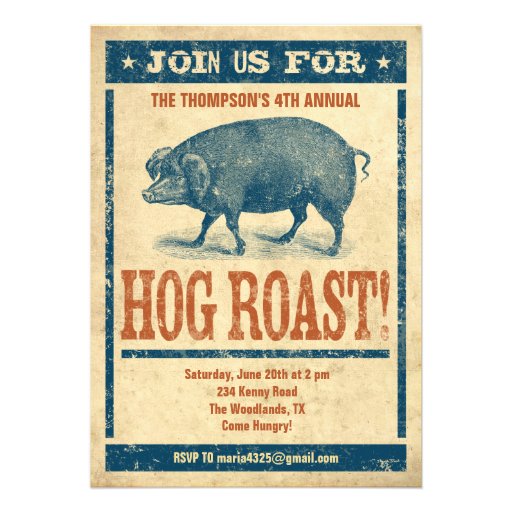 Hog Roast Invitations