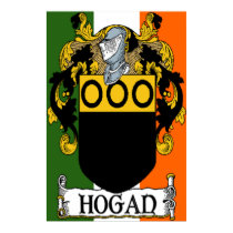 Hogan Coat of Arms Irish Flag Print by irishcountry Hogan Coat of Arms Irish Flag Print