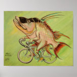 Hogfish on a Bicycle Poster