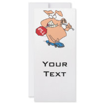 hogging the road pig cartoon rack cards