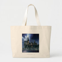 Hogwarts Castle At Night Tote Bags