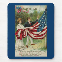 Hoisting the Flag on Memorial Day Mousepad