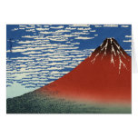 Hokusai Art painting Mountains Greeting Card