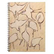 Hokusai Cranes Notebook