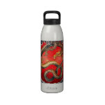 Hokusai Gold Japanese Dragon Water Bottle